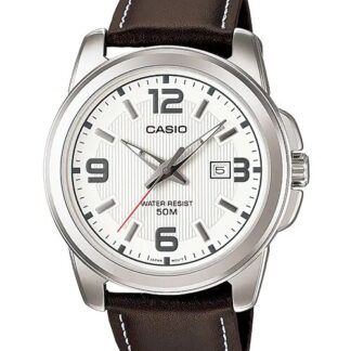 Men's Casio Leather Watch 1314L 50-meter Waterproof