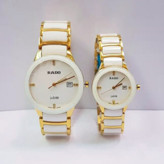 Ceramic Centrix Watch Gold/White