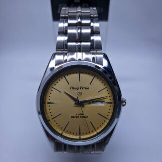 Men's Philip Persio Watch Silver Gold