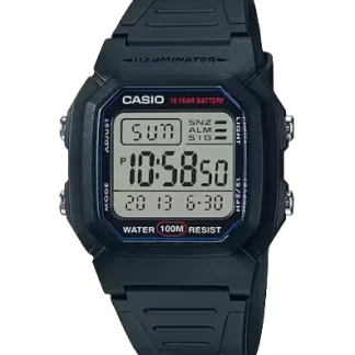 Casio Digital Watch W-800H-1A 10-year battery