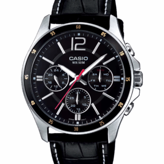 Men's Casio Leather Watch 1374L-1AV 50-meter Water Resist