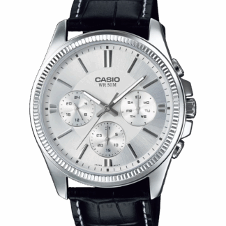 Men's Casio Leather Watch MTP-1375L-7A 50M Water Resist