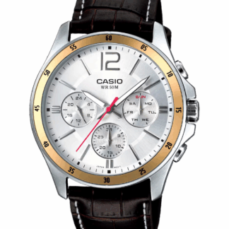 Men's Casio Leather Watch 1374L-7AV 50-meter Water Resist