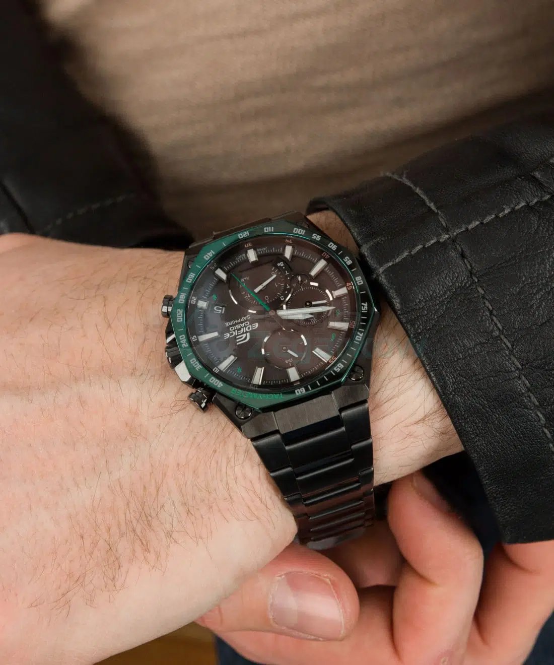Casio Edifice Watch EQB-1100 Black Green - my Hyrax