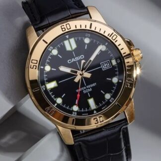 Casio Men's Leather Watch VD01GL-1E 50-meter Water Resist