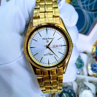 Men's Philip Persio Watch Gold White