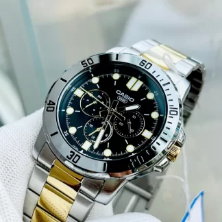 Men's Casio Watch VD300SG Silver Gold