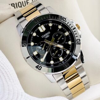 Men's Casio Watch VD300SG Silver Gold