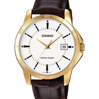Men's Casio Leather Watch MTP-V004GL-7A Water Resist