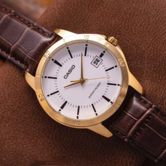 Men's Casio Leather Watch MTP-V004GL-7A Water Resist