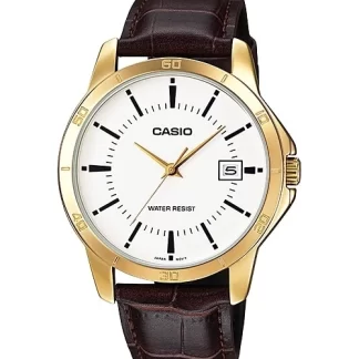 Men's Casio Leather Watch V004GL