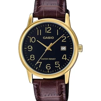 Men's Casio Leather Watch V002GL 1B