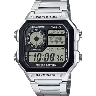 Casio Digital Watch AE-1200WHD 100m Waterproof