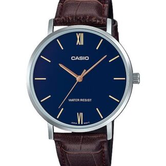 Men's Casio Leather Watch VT01L-2B