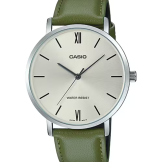 Men's Casio Leather Watch VT01L-3B Water Resist