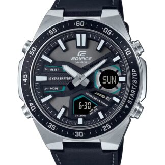 Casio Edifice Leather Watch EFV-C110L-1A 10-Year Battery