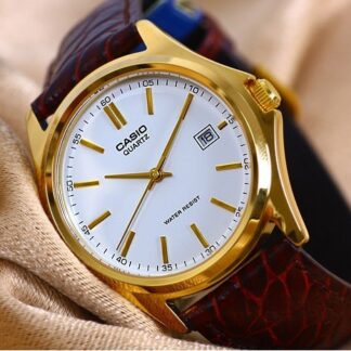 Men's Casio Leather Watch 1183Q-7A Water Resist