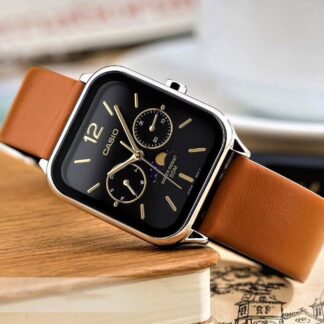 Men's Casio Leather Watch MTP-M305L-1AV Moon Phase