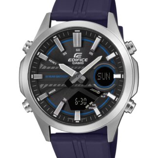 Casio Edifice Watch EFV-C120P-1A2 10-Year Battery Rubber Straps