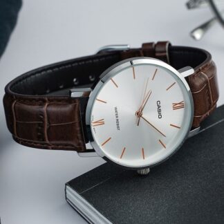 Men's Casio Leather Watch MTP-VT01L-7B2 Water Resist