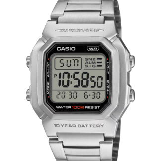 Casio Digital Watch W-800HD-1A 10-year Battery, 10ATM Water Resist