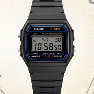 Vintage Casio F-91W-1 Digital Watch 7-Year Battery