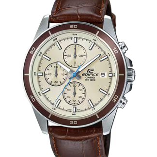 Casio Edifice Leather Watch EFR-526L-7B 100-meter Water Resist