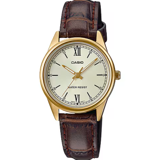 Casio Ladies Leather Watch LTP-V005GL-9B Water Resist